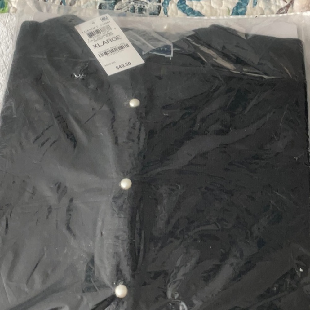 Karen Scott - Black cardigan - New in the bag.  Don’t want to open.  XLarge